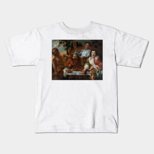 Le Satyre et le Paysan by Workshop of Jacob Jordaens Kids T-Shirt